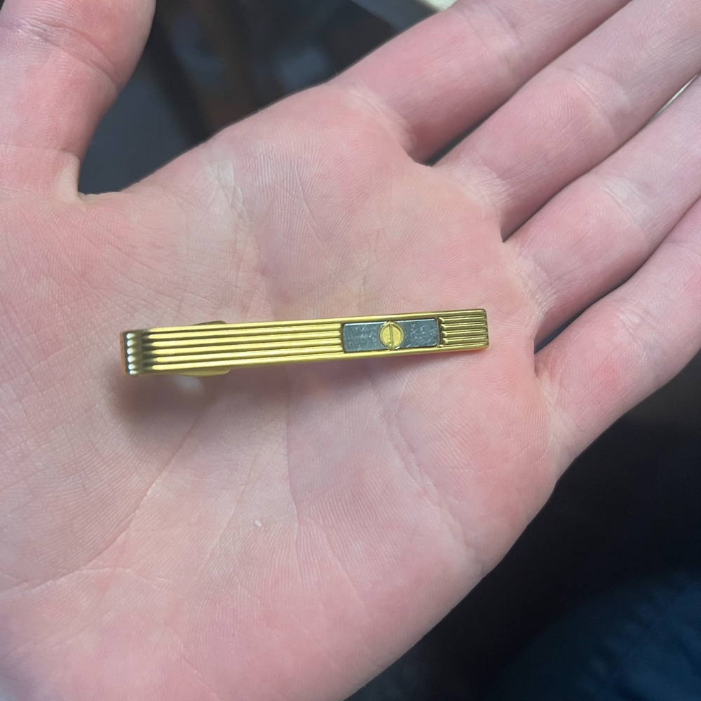 Dunhill Tie Clip - Vintage - Gold and Silver